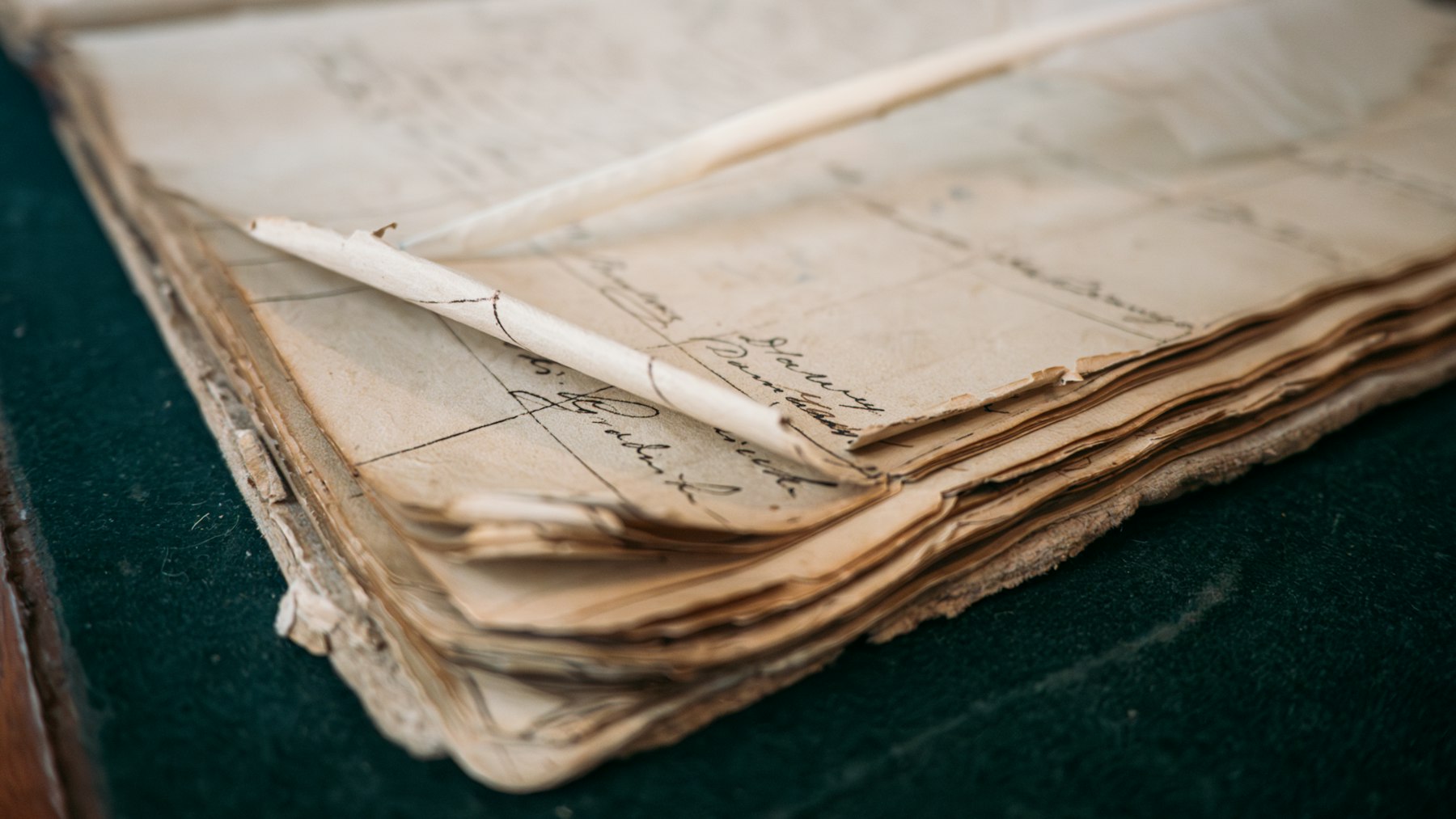 Libro de registro manuscrito